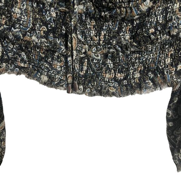 Free People NWT Lolita Peasant Blouse Top Floral Dark Combo Size XS - Picture 8 of 11